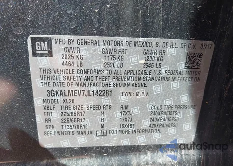 2018 GMC Terrain Sle from USA, damaged, VIN 3GKALMEV7JL142281